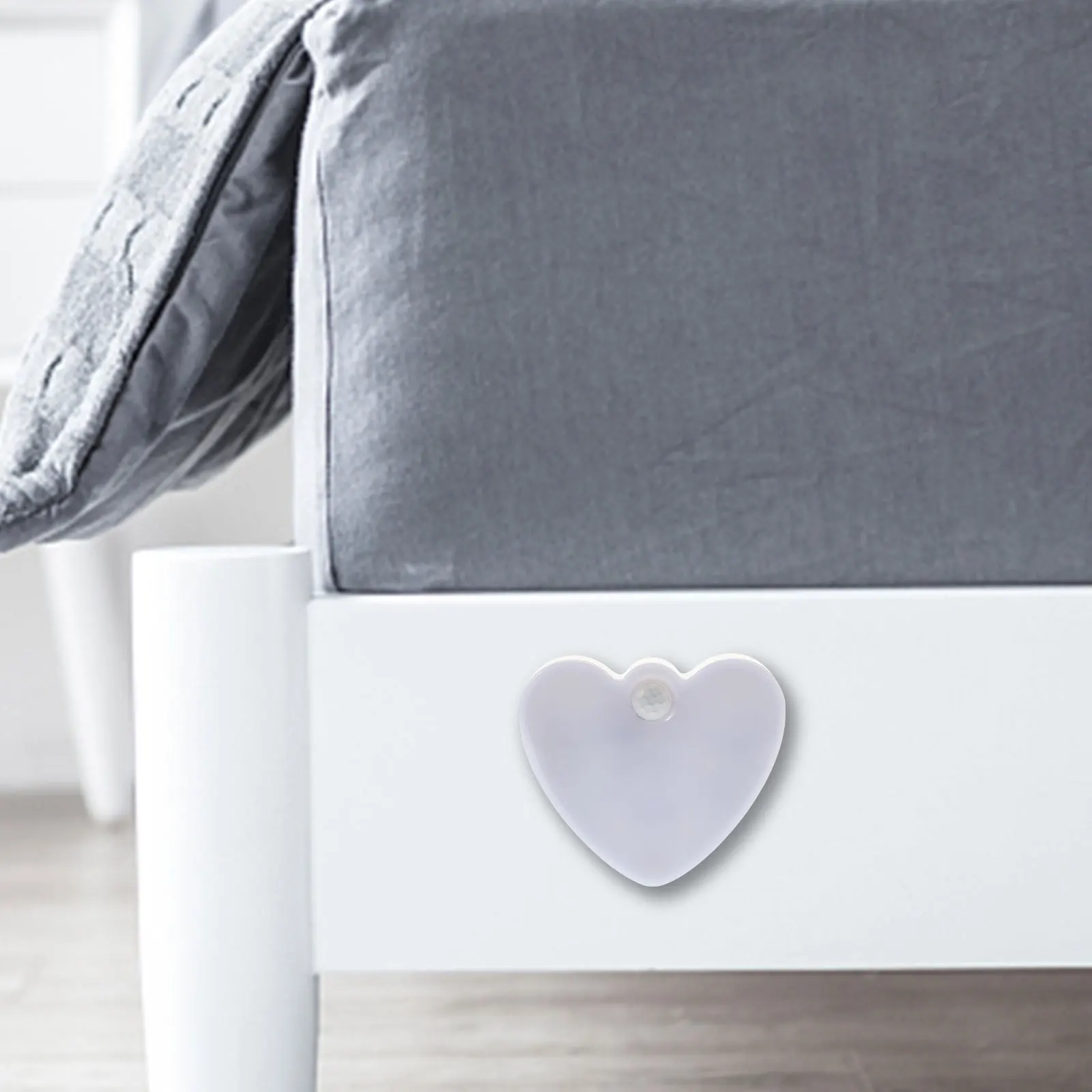 

1pc Heart Shape Body Sensor Night Light Cabinet Lamp Led Corridor Wall Light Smart Induction Lamp For Hallway Bedroom Cabinet