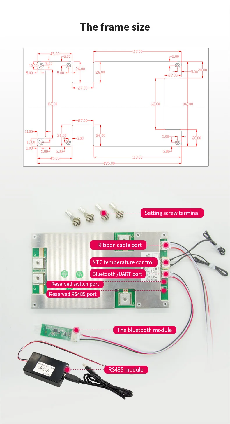 120a 12v 4s protection circuit board pcb battery management system 120a smart bms for lifepo4 battery with uart canbus