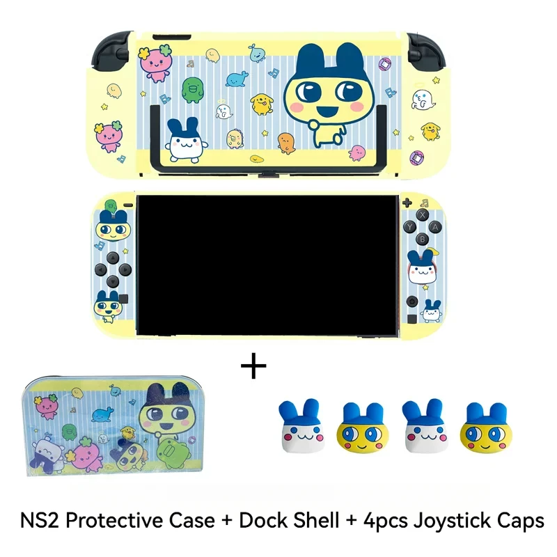 Kawaii Cartoon Tamagotchi Protective Case for Nintendo Switch 2 Shockproof Soft Shell Joystick Caps for PS5 PS4 Xbox Switch Pro - view 6