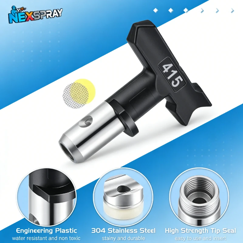 NEX For Airless Paint Sprayer Black Airless Spray Nozzle Spray Tips Reversible Tip 1PCS 311/ 315/413/517/519/211/625