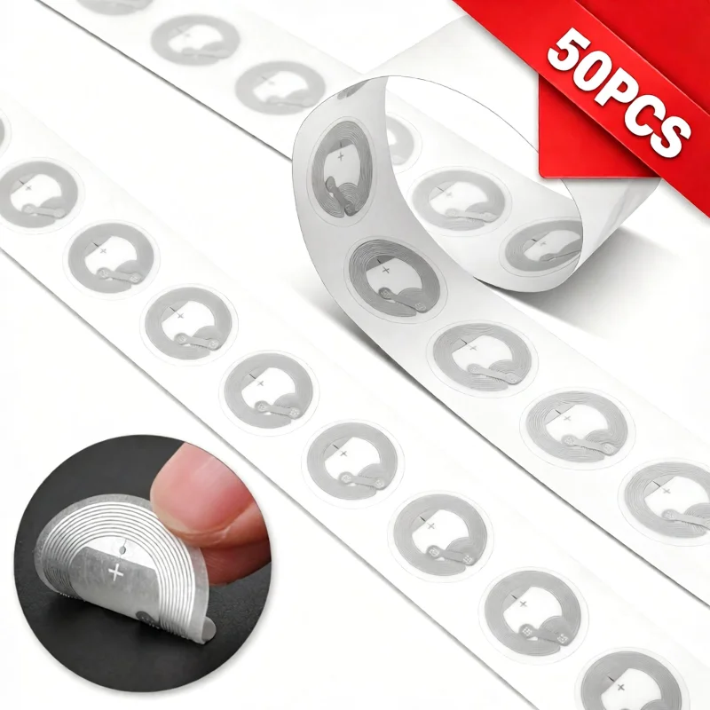 25mm 10pcs/20pcs/50pcs NFC Chip Sticker 213/215 Tag RFID Adhesive Electronic Label 13.56Mhz ISO14443A NTAG 213 Sticker Lable