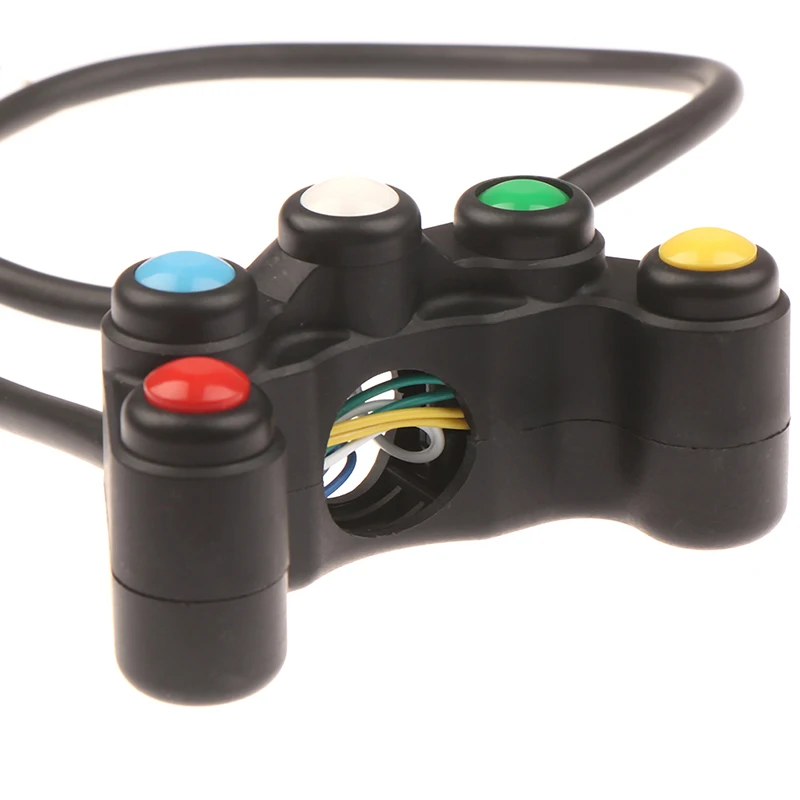Universelle 5-Tasten-Array-Motorradschalter Rennräder 22-mm-Lenkerschalter