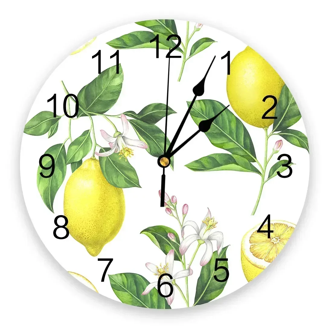

Lemon Fruit Silent Wall Clock Kitchen Living Room Bathroom Bedroom Office Decorative Hanging Clocks