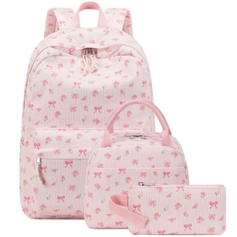 Lightweight School Backpack Set for Teen Girls