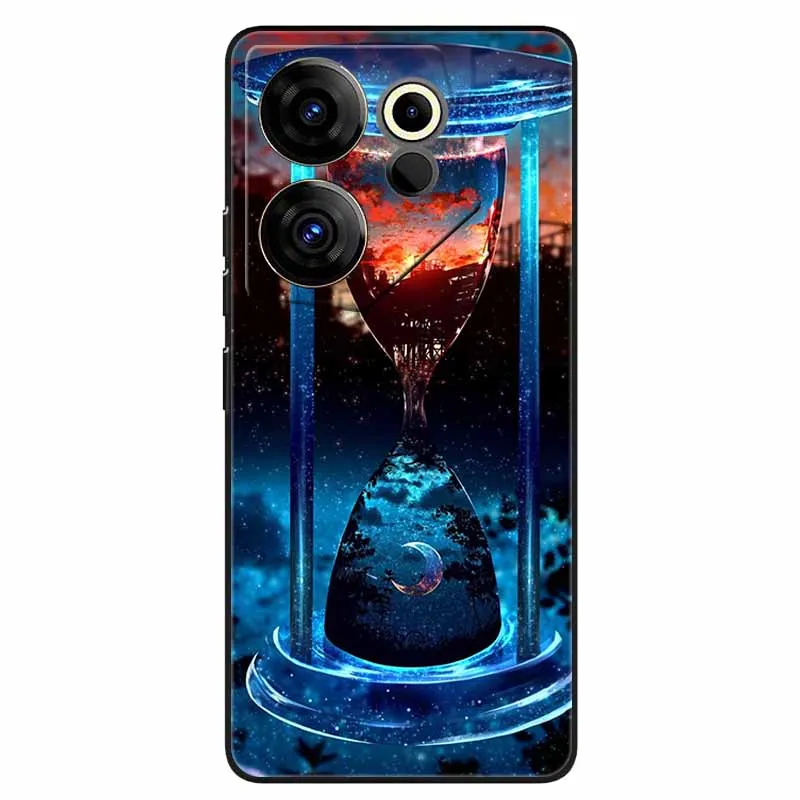 Soft Cover for Tecno Camon 20 Premier 5G Phone Case Wolf Lions Painted Silicone Funda for Tecno Camon20 Premier Covers Black TPU