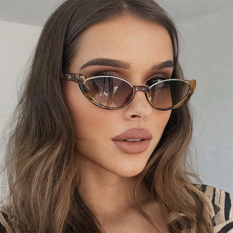 

2025 Cat's Eye Lower Half Frame Sunglasses for Women Fashion Popular Sunglasses Vintage Quality Sun Shade Girls Eyewear