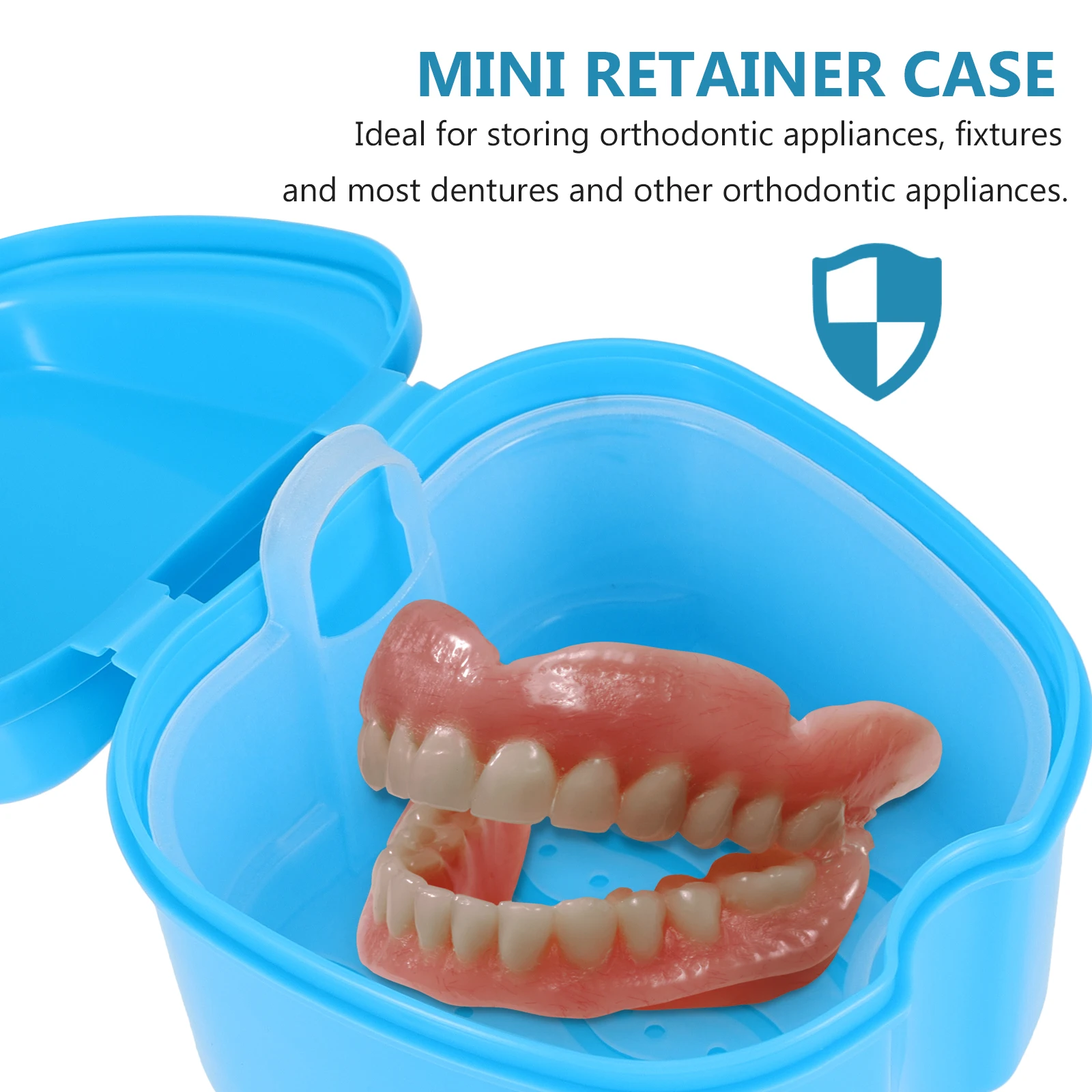 3개입 휴대용 플라스틱 틀니 보관 용기 여행용 교정기 케이스 가짜 치아 보호 케이스 미니 치과용
