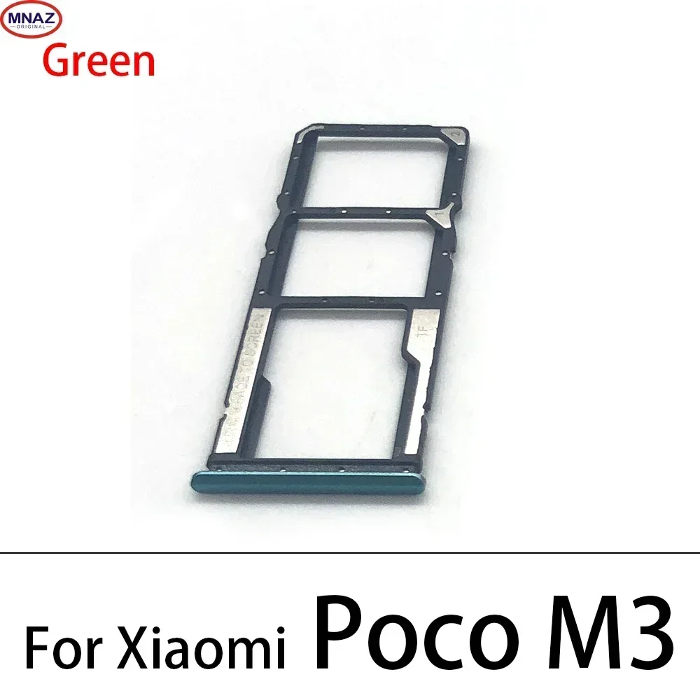 Sim Card Slot Tray Holder For Xiaomi Poco M3 SD Card Tray Holder Phone Replacement Parts For Xiaomi Poco F3 Sim Card Tray