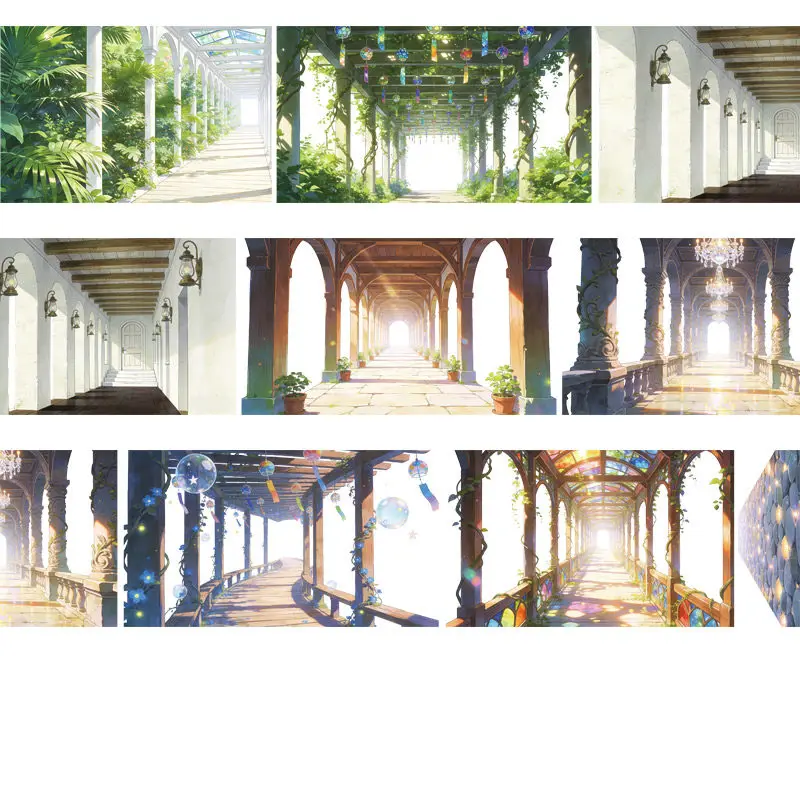Homemade Promenade Pet Washi Fantasy Promenade Landscaping Hand Tape Collage Decorative Guka Landscaping Hand Tape