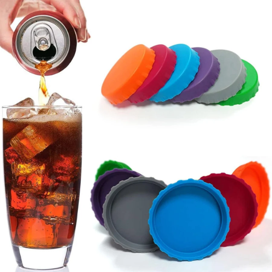 6pcs - Silicone can lid soda lid beer can lid sealing leak proof cola lid