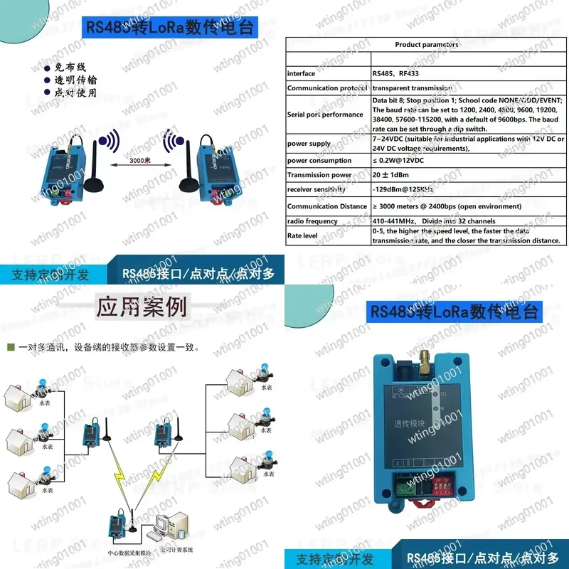 modem-sans-fil-rs485-serie-vers-433-mhz-pont-transparent-longue-portee-module-de-relais-de-donnees-cryptees-securise-iot-industriel