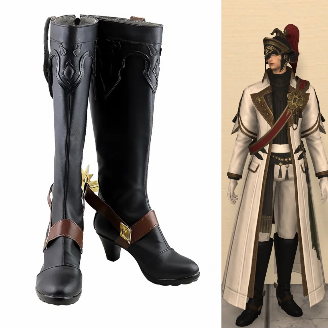 

Game Final Fantasy Field Commander Cosplay Shoes Boots Halloween Costumes Accessory Custom Made