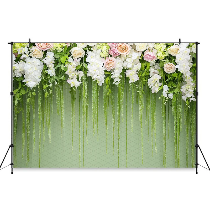 Mocsicka свадебный фон розово-зеленые цветы настенные украшения платья для беременных фотосессия весенний фон для студии съемки