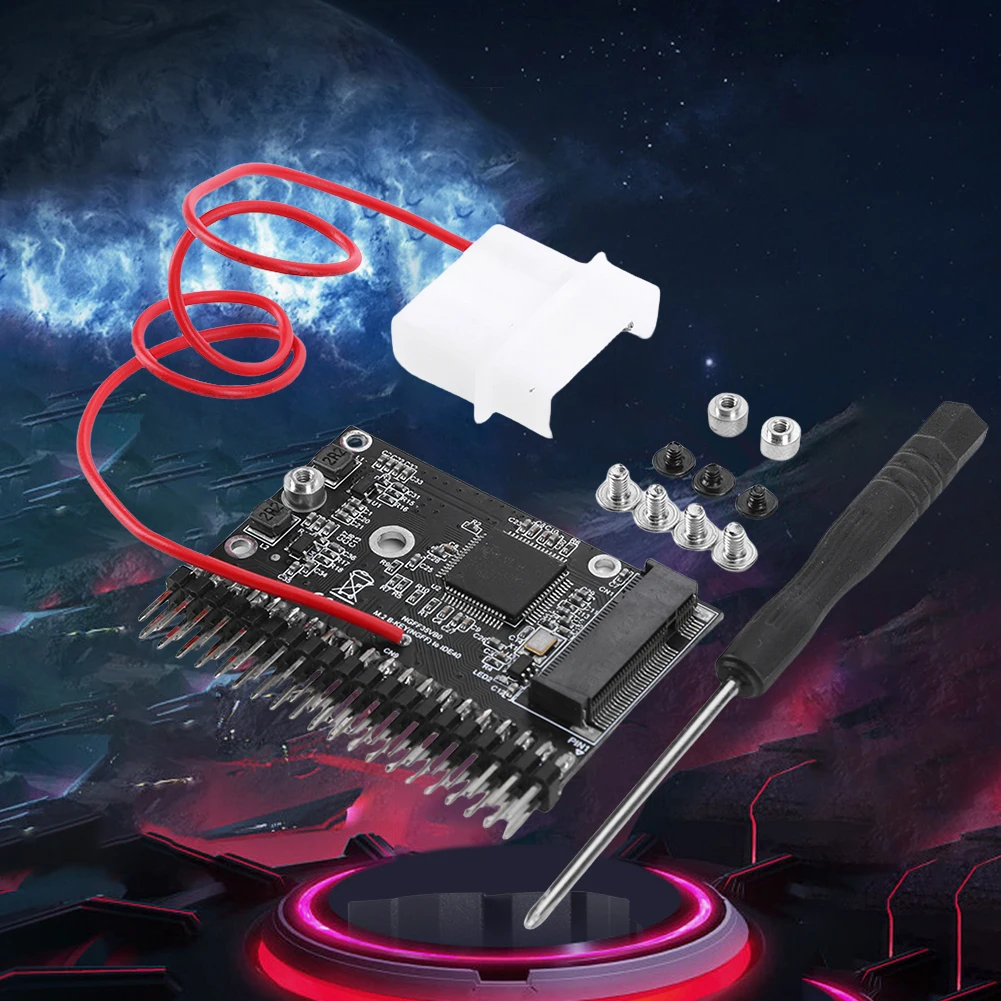 NGFF SSD Ke 3.5 inci IDE 44pin kartu adaptor M.2 IDE Adapter 150MB/dtk Driver kartu konverter SSD gratis Aksesori komputer