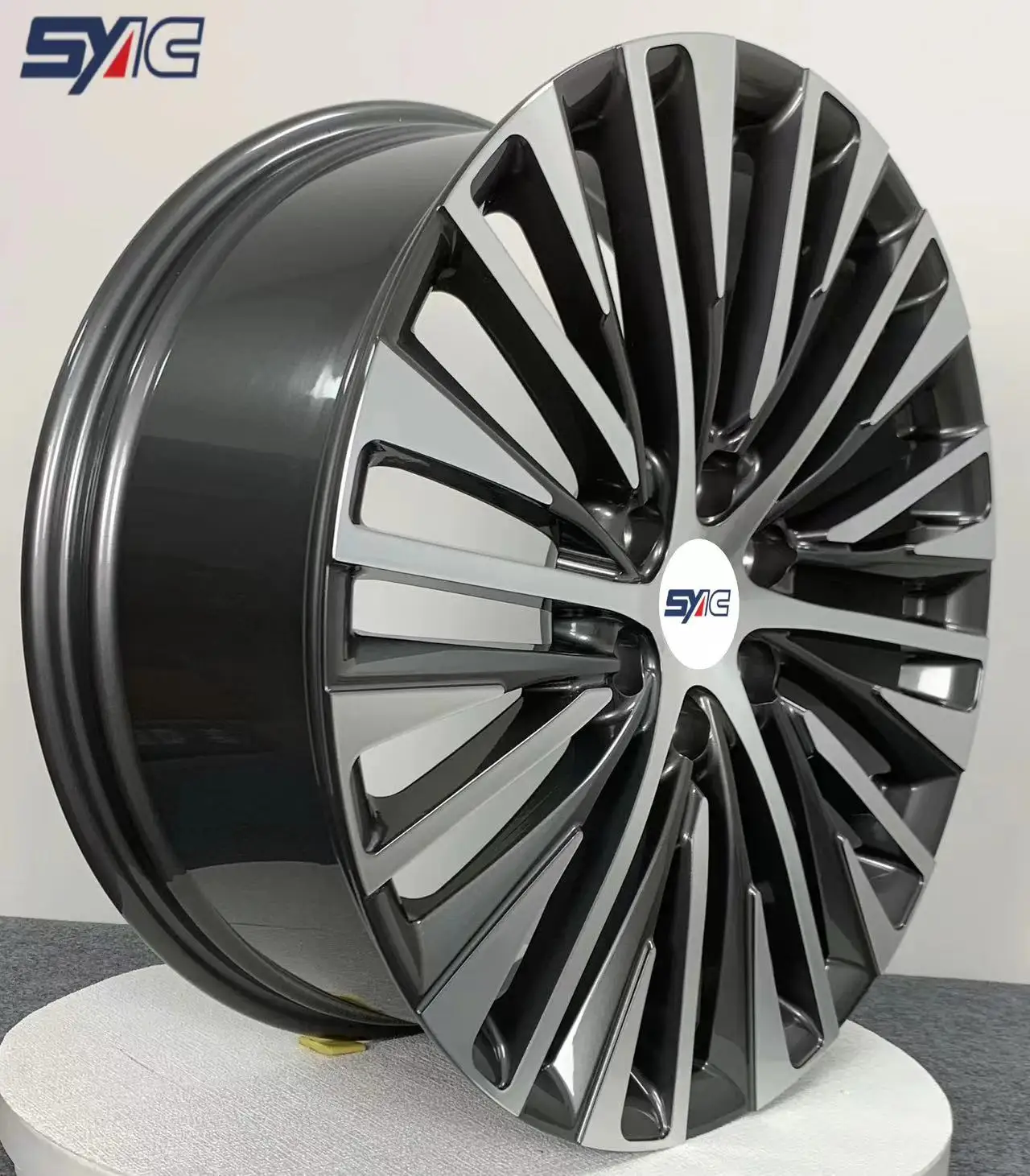 SYAC Customization Forged Car Rims 17 18 19 20 21 22 Inch 6*139.7 Gun Gray Machined Face 6061-T6 Aluminum Alloy Wheel Rims