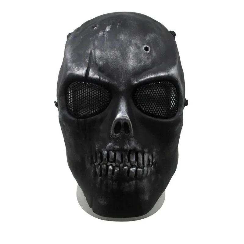 DY20Skull Masker Lapangan Luar Ruangan Horor Thriller Cosplay Tengkorak Masker Kreatif Masker Airsoft Tengkorak Masker Pelindung Penuh Tengkorak Militer