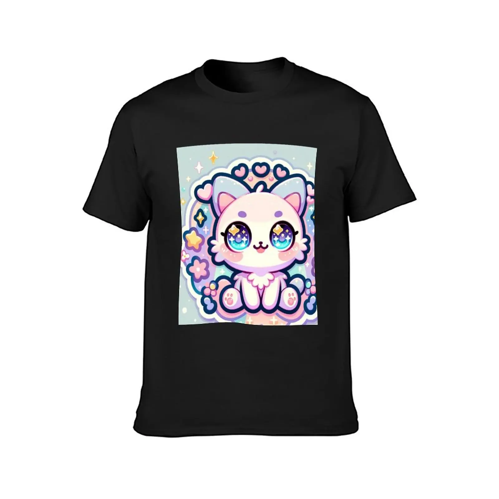 Happy Kawaii - Adorable Joyful Art Sticker T-Shirt plus size tops anime tops plain men t shirt