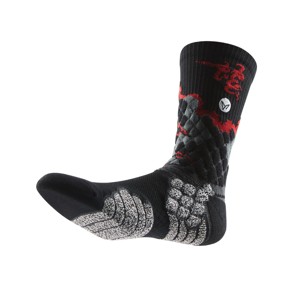 زوج واحد من جوارب رياضية مضغوطة من Veidoorn مع حماية للكاحل، جوارب رياضية مبطنة قابلة للتنفس لتدريبات الصالة الرياضية #2