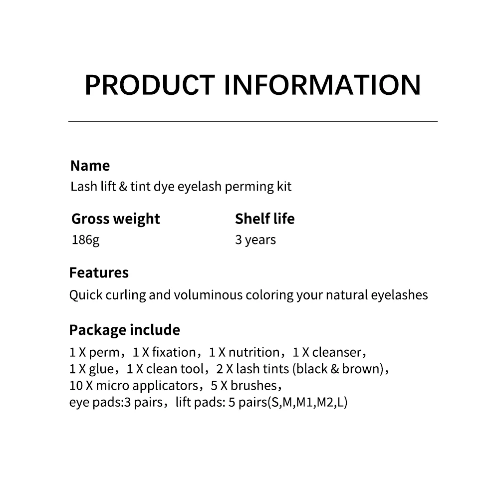 まつげパーマ＆染料キット、ナチュラルカーリングコールドパーマまつげ染めまつげ、女性用セミパーマネントカーリングまつげパーマキット