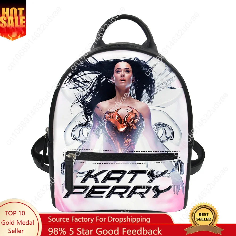 Katy Perry Backpack Purse Women Child Schoolbags Personalized Double Shoulder Bag High Quality Daypack Leather Travel Bag Gift