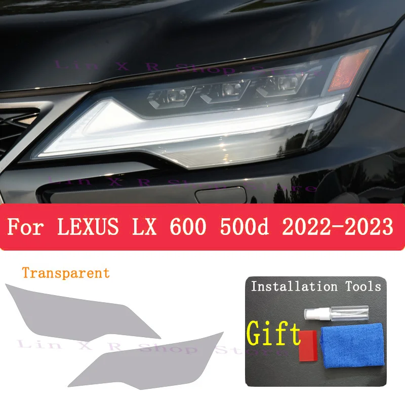 

For LEXUS LX 600 500d 2022 Headlight film car exterior modification scratch resistant invisible transparent TPU protective film