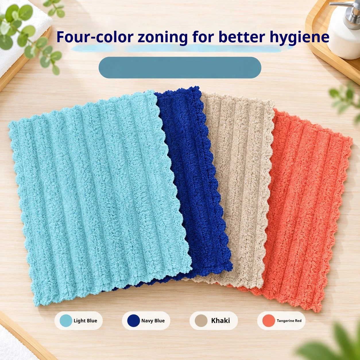 14/7 Pieces of Random Color Coral Fleece Cleaning Cloths, Soft Absorbent Hand Towels, Small Handkerchiefs for Home Use