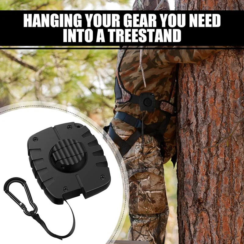 Treestand Gear Hoist, 29.5 Ft Retractable Bow & Gear Hoist For Hunting, Quick & Easy Bow Hunting Gear Accessories