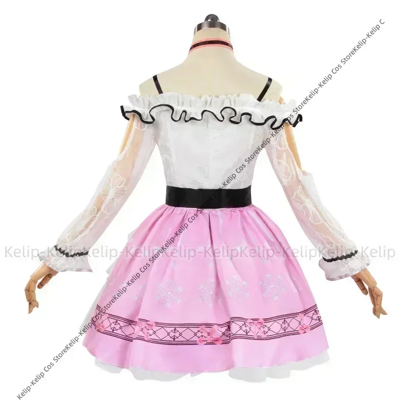 Nikki Cosplay Costume Anime Infinity Nikki Sweet Pink Lolita Dress Uniform Wig Set Halloween Party Outfit for Women SKIRTS