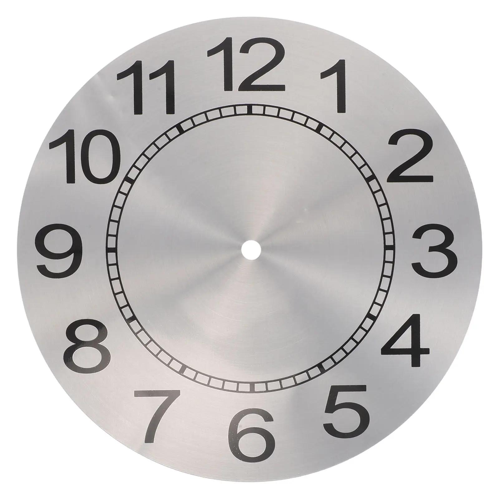 

Aluminum Quartz Clock Dial Replacement Round Metal Clock Arabic Numeral Dial Panel for Wall Timepiece Repair Accessories