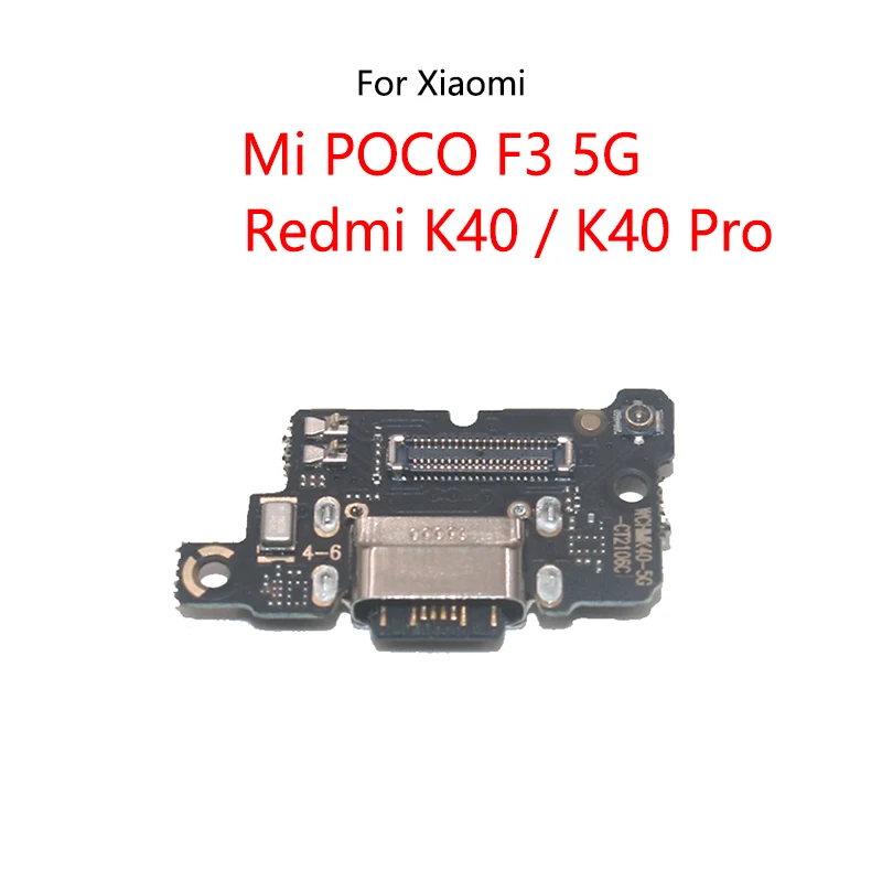 USB Charging Dock Port Socket Jack Plug Connector Charge Board Flex Cable For Xiaomi Mi POCO F3 Pocophone / Redmi K40 Pro 5G