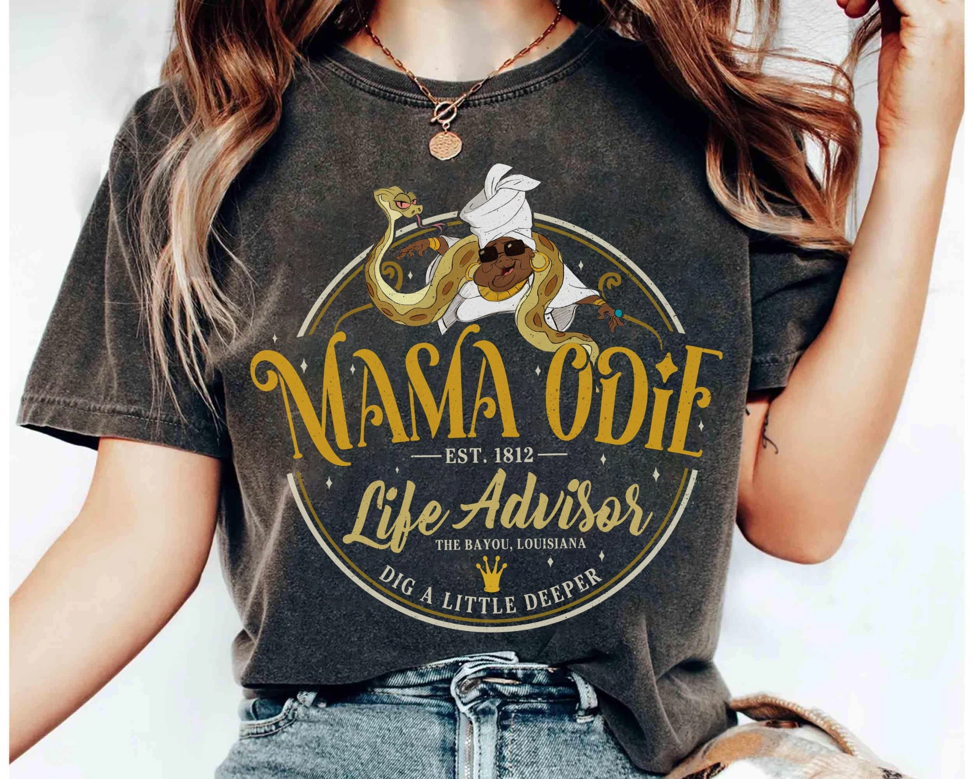 Kaos Disney Funny Mama Odie Life Advisor, Kaos The Princess and The Frog Disney Animal Kingdom Theme Park, Perjalanan ke Disneyland