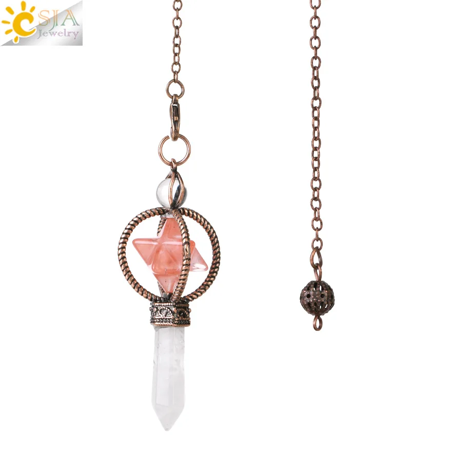 CSJA Esotericism Crystal Pendulum for Dowsing & Divination
