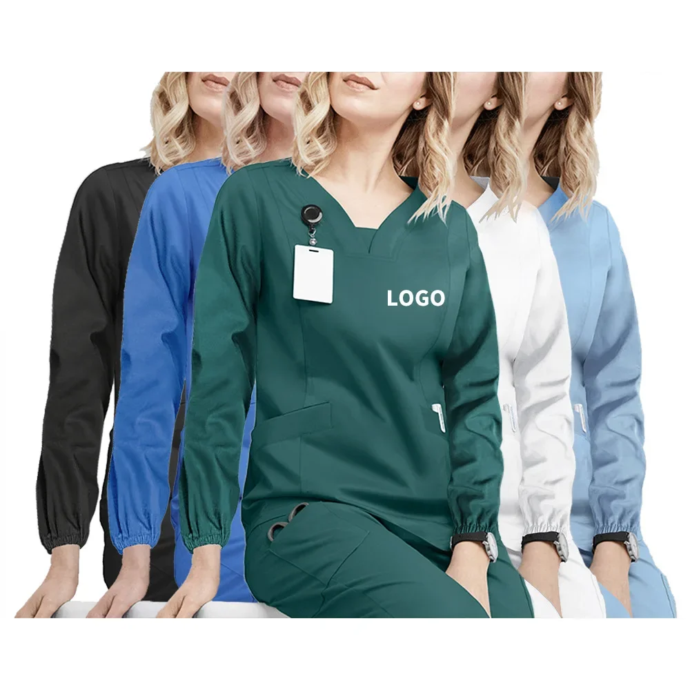 Divise mediche sportive ad asciugatura rapida Scrub infermieristici burro Soft Stretch Doctor Nurse Outfit Scrub Set abbigliamento da lavoro sanitario