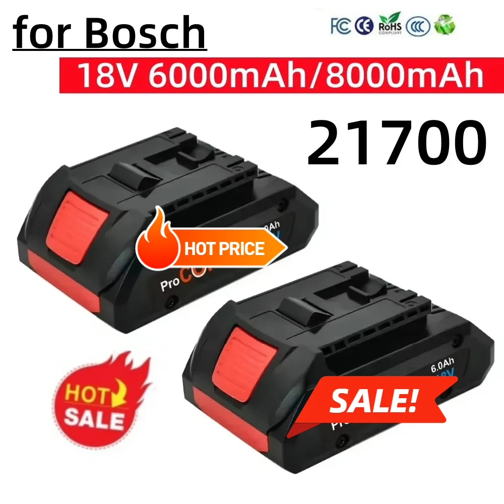 6AH/8AH For ProCORE 18V Professional 21700 Battery 18V Li-ion Replacement for BAT609 BAT618