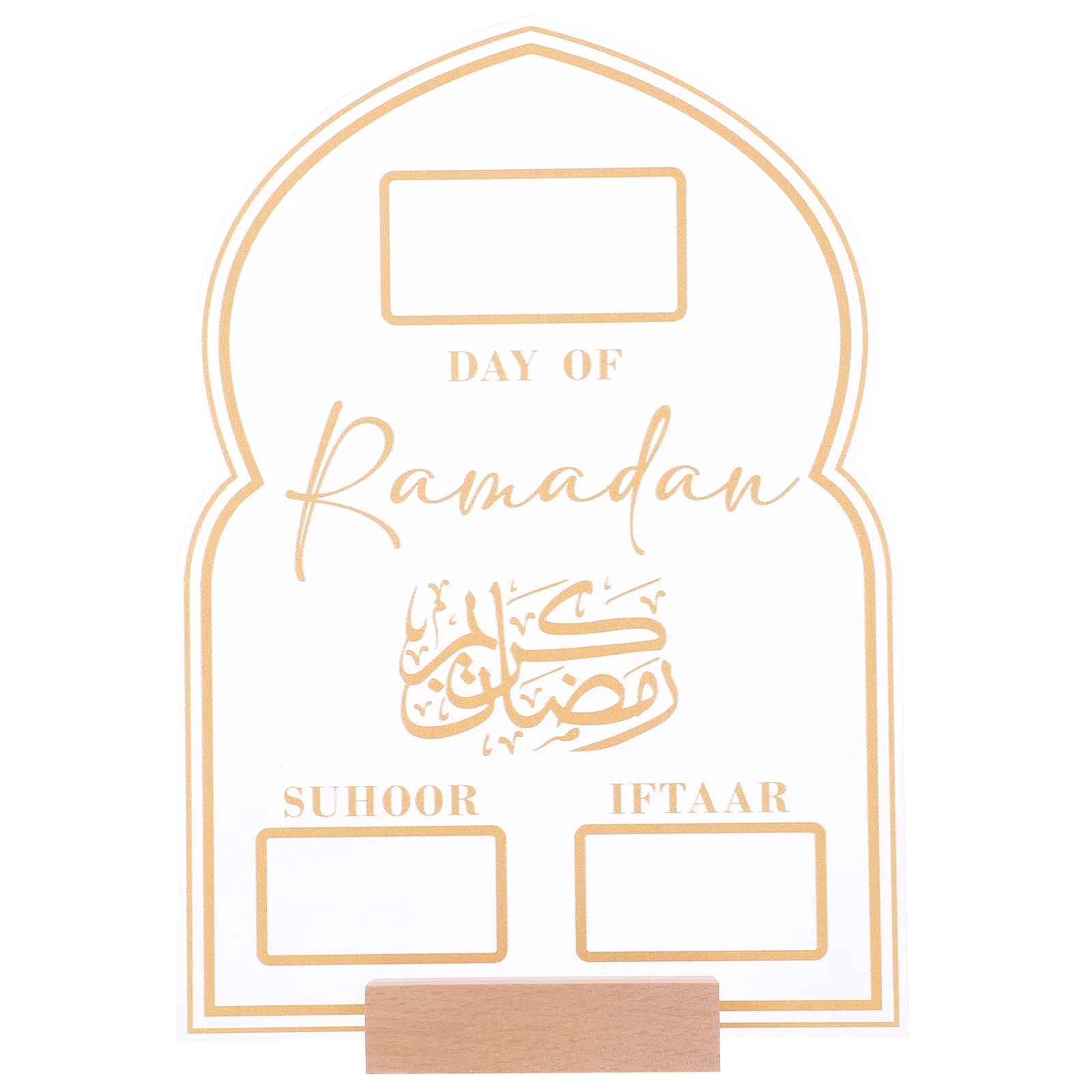 1 مجموعة رمضان التقويم مكتوبة بخط اليد الأبدي الاكريليك سطح المكتب العد التنازلي تسجيل مكتب ديكور عيد مبارك الديكور العد التنازلي الدائم #4