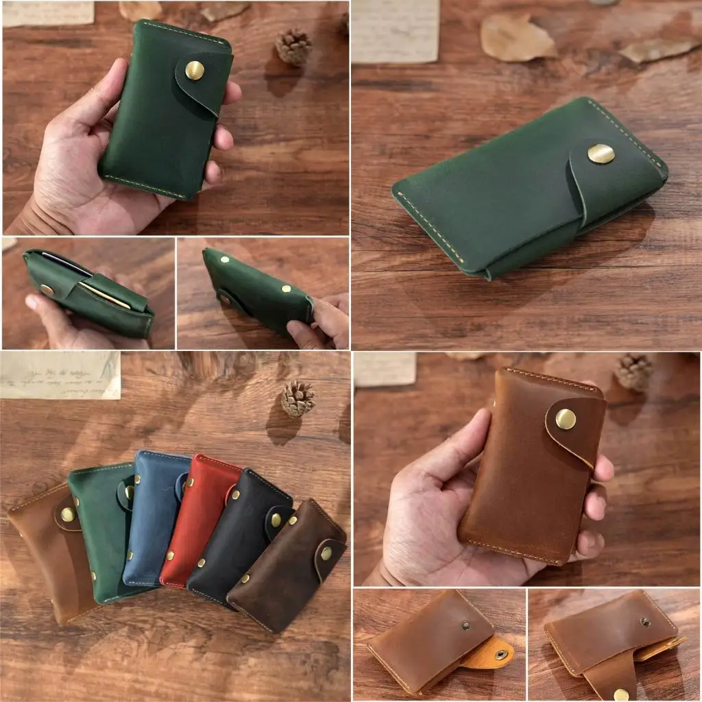 

Y5JB Leather Card Leather Card Holders Retro Credit Card Holders Wallet Card Case For Credit Cards