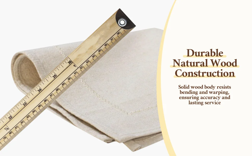 

Линейка-метр, деревянная портативная линейка для пошивания пошив, прочные многоразовые аксессуары, измерение шаблонов для шитья, обучения в школе