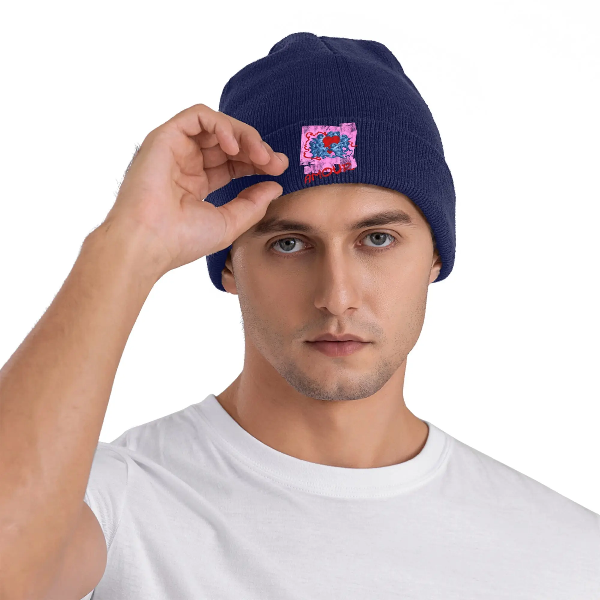 Amour Cherub Vintage Beat It 1980s Love Dance Beanie Hats  Bonnet Hats Female Male Casual Outdoor Sport Knit Hat Warm Soft Caps