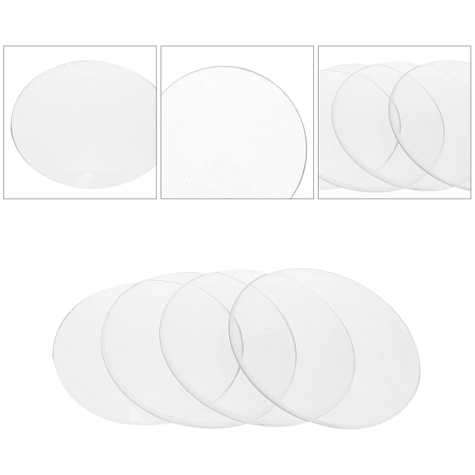 

10Pcs Round Transparent Glass Surface Dish Watch Glasses for Laboratory Evaporation Covering Loading Chemical Experiments School