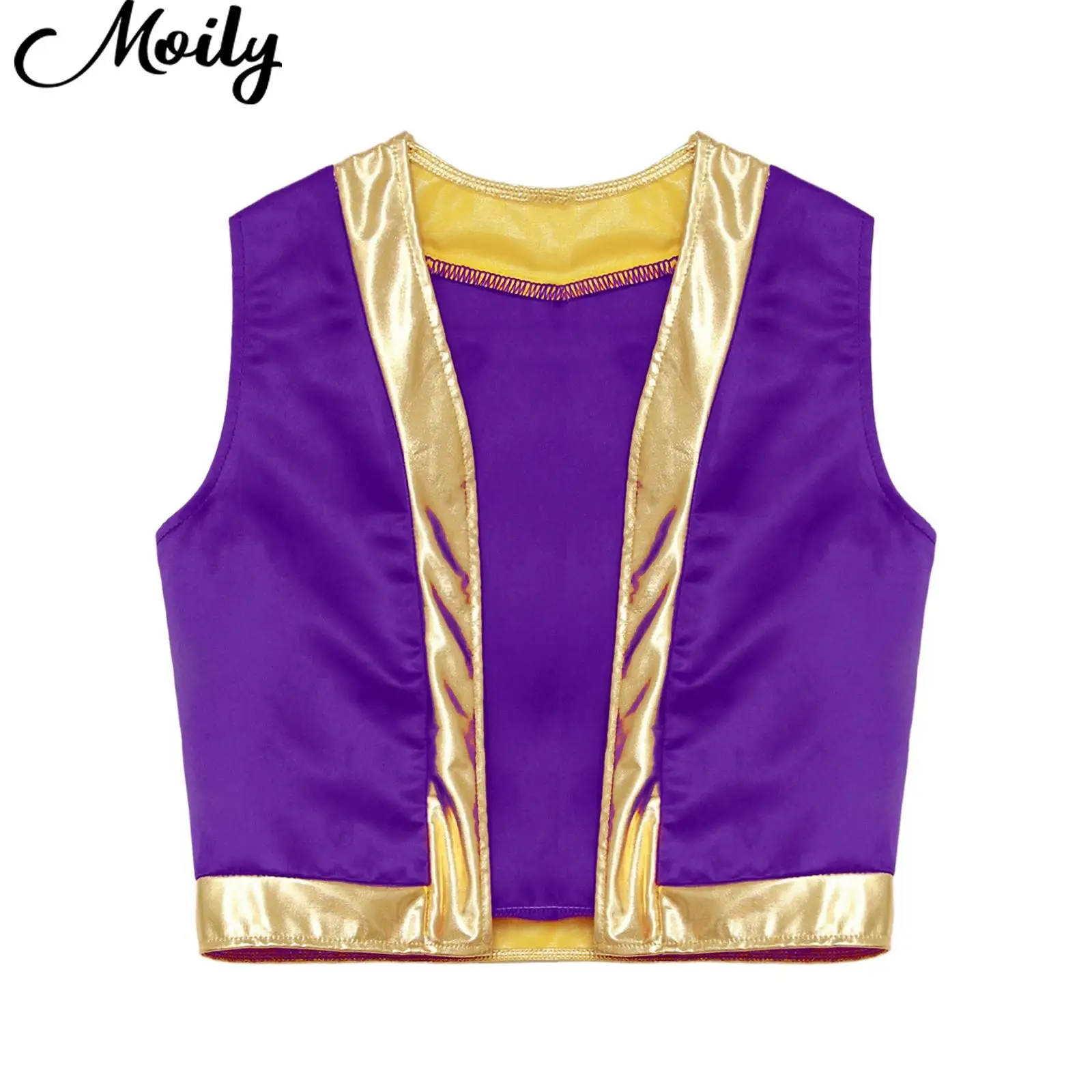 

Unisex Kid Arab Prince Costume Loose Vest Waistcoat Game Character Dress Up Clothes Halloween Super Mario Bros Role Play Costume