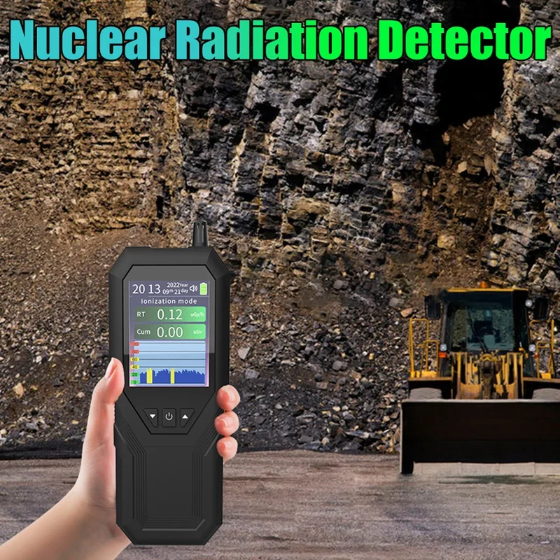 Contador Geiger Detector de radiación nuclear Monitor Dosímetro Negro