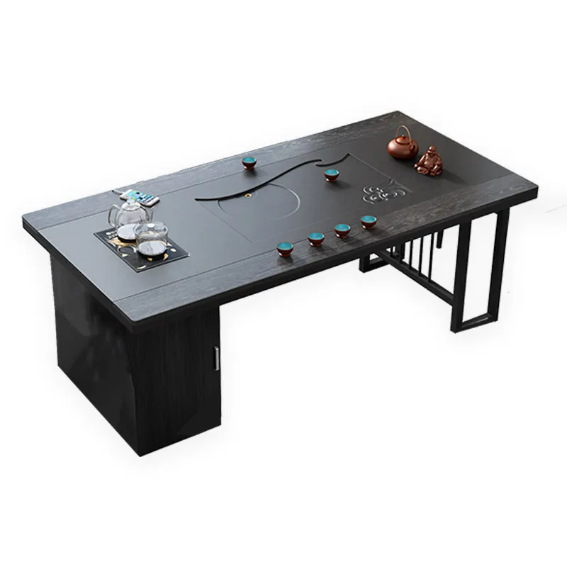 Designer Black Dining Table Design Center Style Luxury Restaurant Dining Table Kitchen Solid Wood Mesa De Comedor Furniture Home