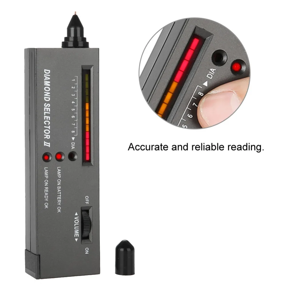 Portable LED Indicator Portable LED Diamond Tester Plastic Gemstone Selector Moissanite Tester For Crystals