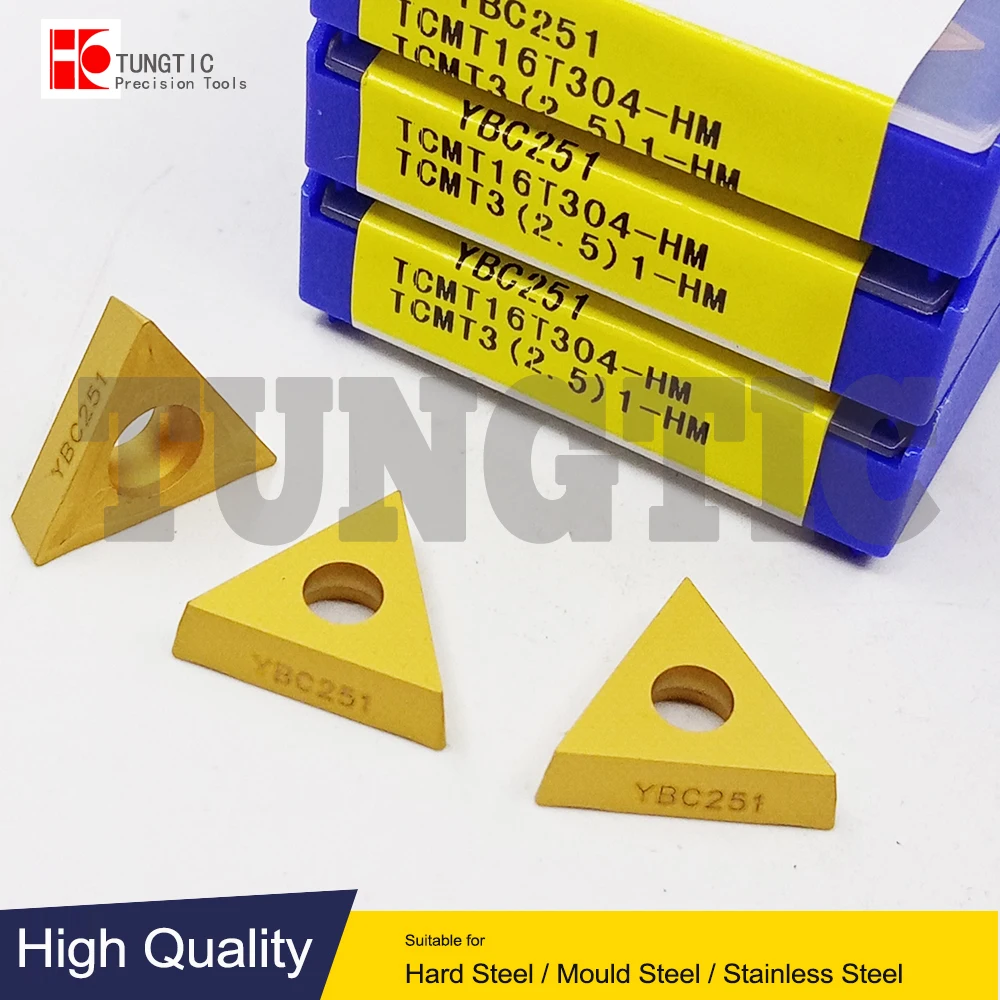 TCMT16T304-HM YBC251 YBD152 YBD102 YBC252 TCMT16T304 CNC Lathe Machining Tools Lathe Cutting Tool Metal Turning Tools Inserts