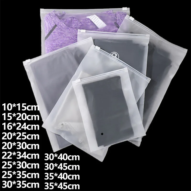 50Pcs Frosted Zippe…