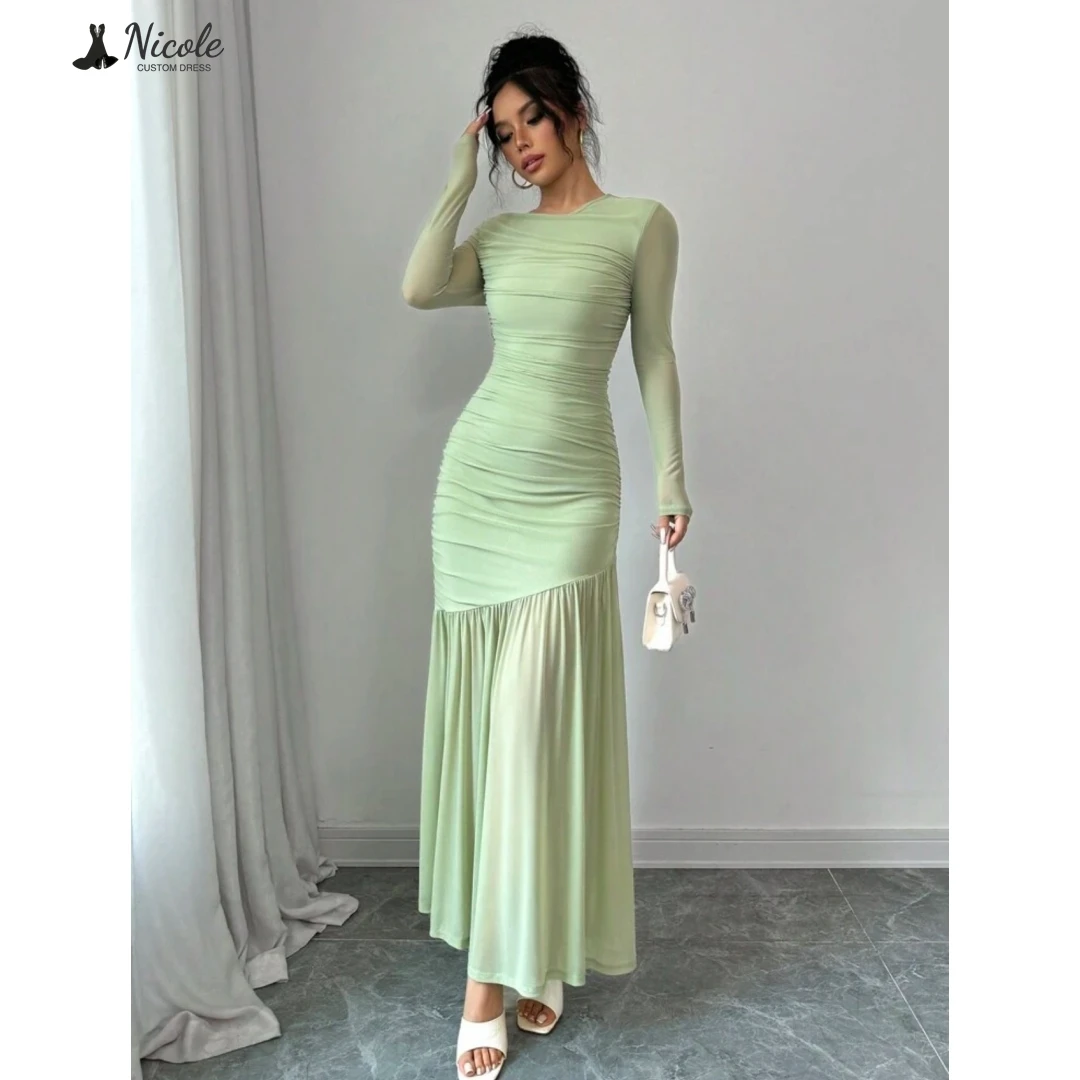 

Nicole Chiffon Elegant Prom Dresses 2025 Luxury Evening Dress 2025 Women's Elegant Dresses for Special Event Line A Custom Made