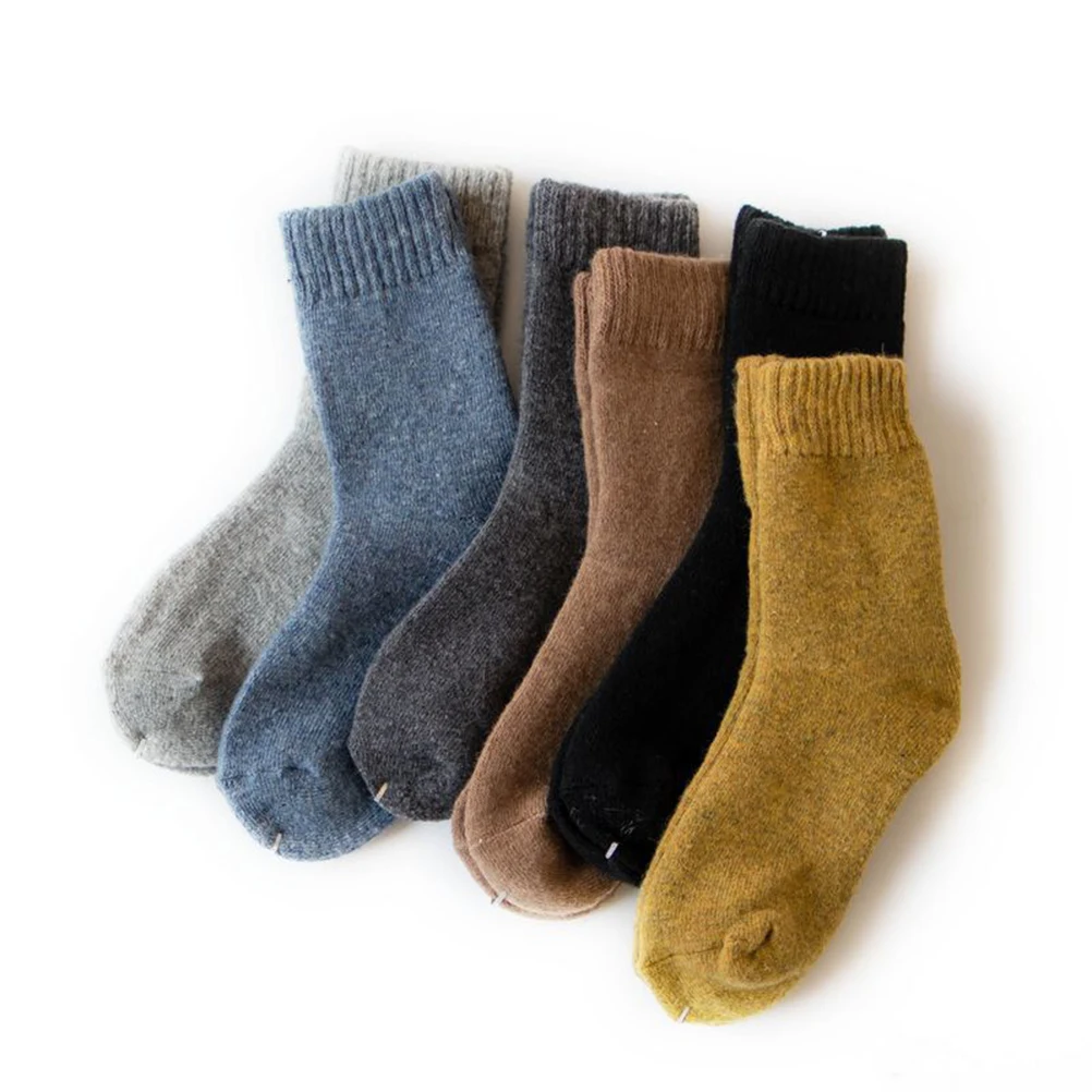 

Warm Wool Socks Men Winter Ankle Thick Thermal Bed Socks Moisture Absorption Soft Daily Wear Sleep Design Gift Lover Family