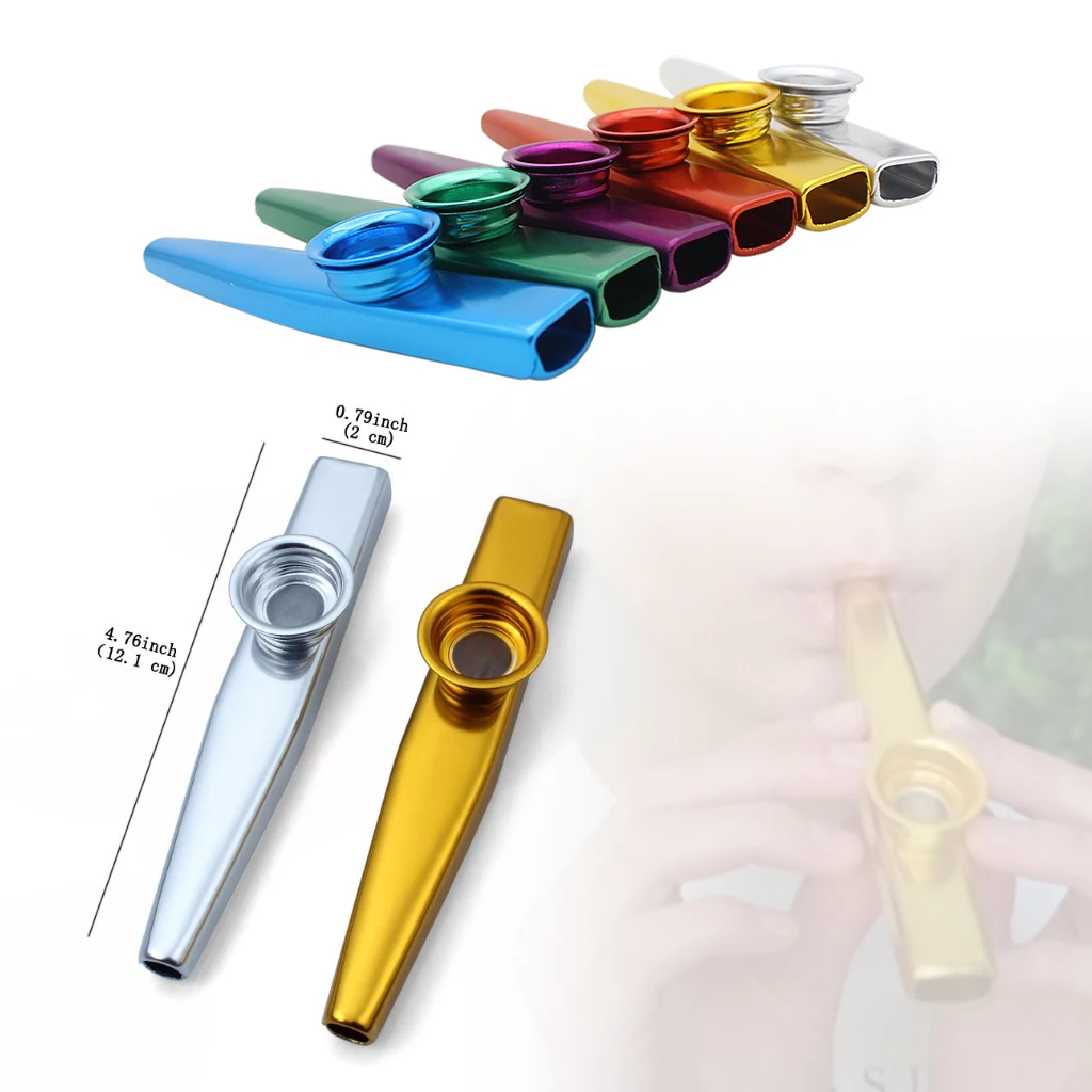 Olhar metal kazoos instrumentos musicais flautas diafragma boca bom companheiro para guitarra ukulele jogador kazoo instrumentos musicais