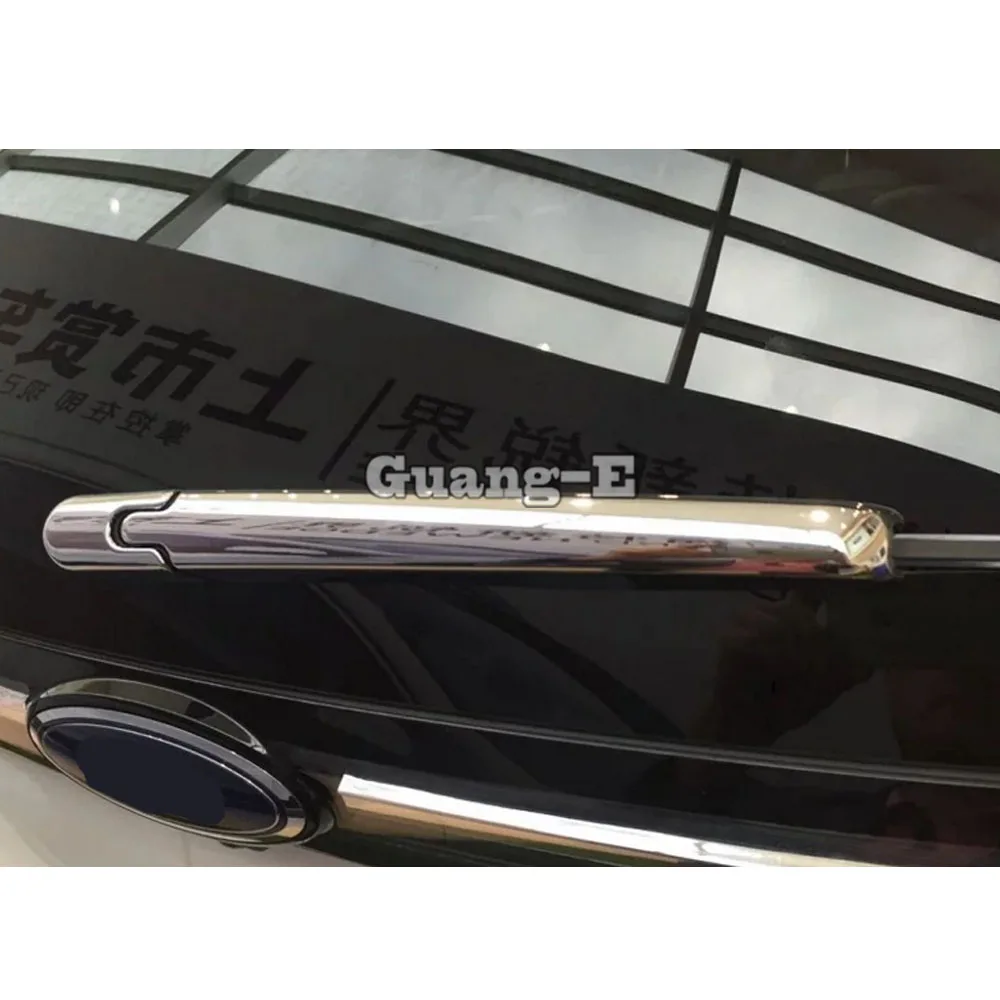 Car Styling ABS Chrome Rear Glass Wiper Wash Nozzle Frame Trim Tail Window Trims Parts 2pcs For Ford EDGE 2015 2016 2017 2018