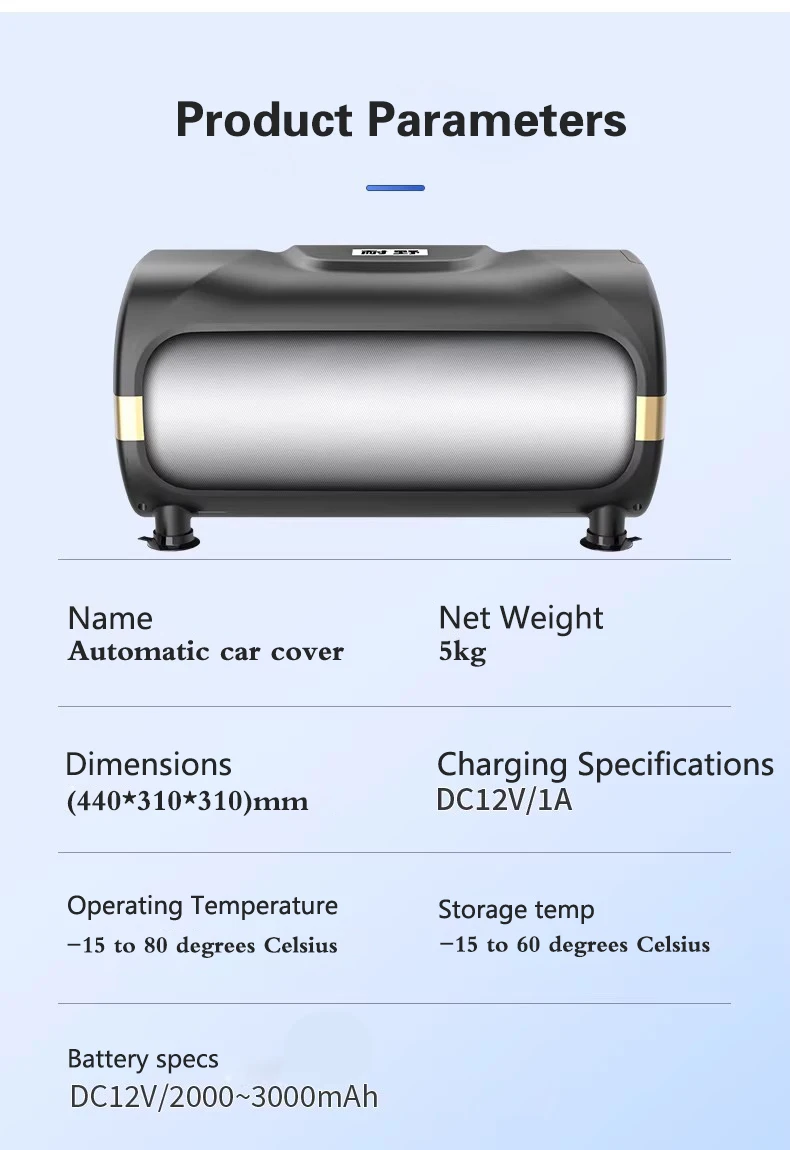 Full Automatic Car Cover Sun Protection Rainproof Heat Insulation Manual Retractable Full Cover for SUV